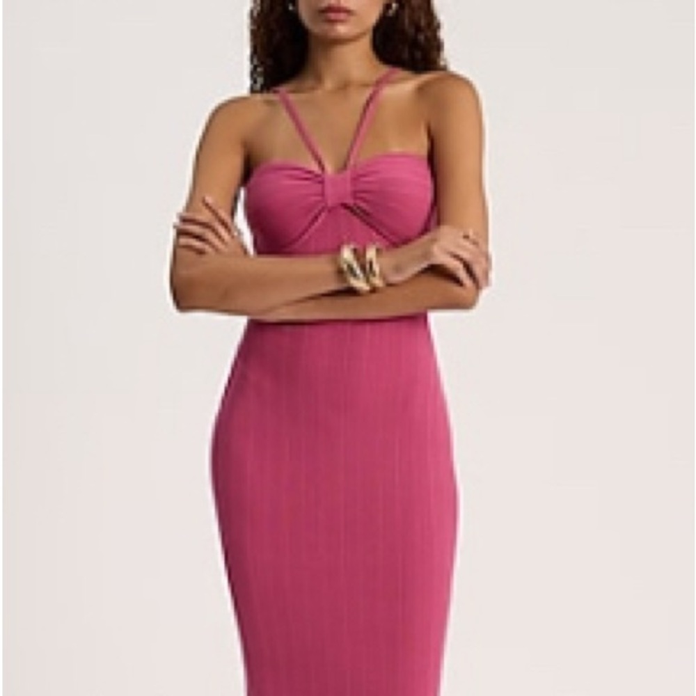 Express Small MIDI Robbed Halter sweater dress size small